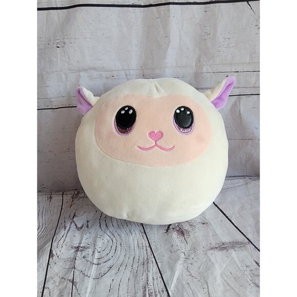 TY Squish-A-Boos Fluffy Easter Baby Lamb Pillow Stuffed Animal 9in No Paper Tags - Picture 1 of 7